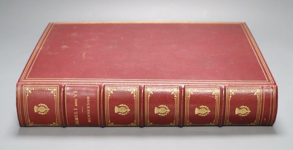 Henderson (T. F.). James I and VI, limited edition No. 227/800, Goupil & Co, 1904,